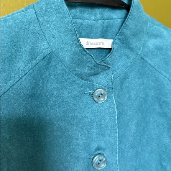 VINTAGE Dressbarn Turquoise Jacket Size M - Picture 2 of 5